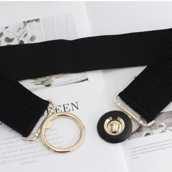 Waist Circle belt Gold/Black - Picture 4 of 8